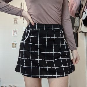 Xhilaration Grid Mini Skirt